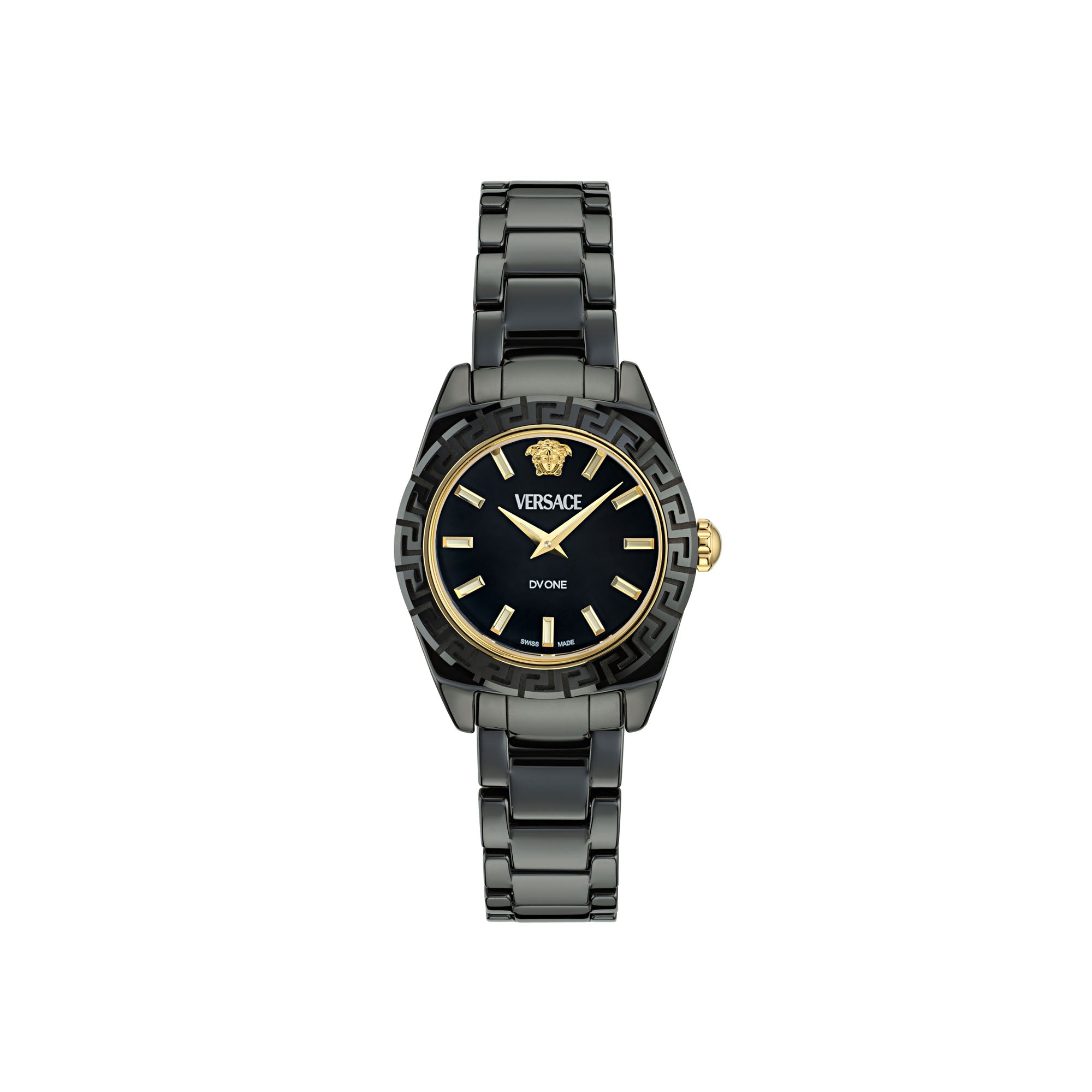 Versace Dv Black Round Dial Quartz Analog Women Watch