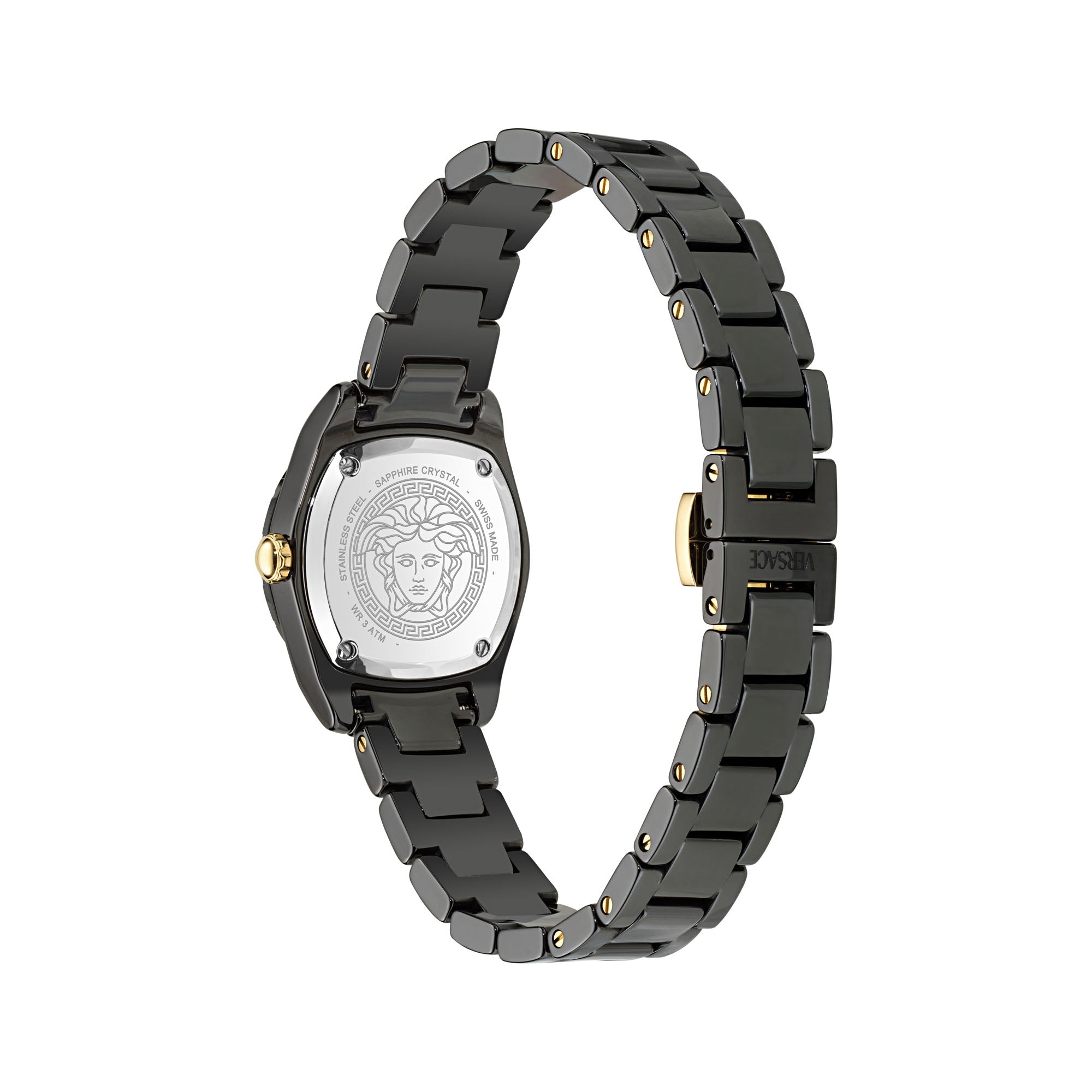 Versace Dv Black Round Dial Quartz Analog Women Watch Watch Versace