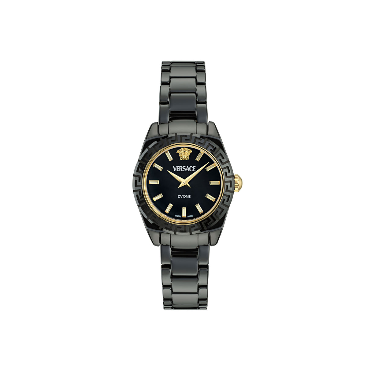 Versace Dv Black Round Dial Quartz Analog Women Watch
