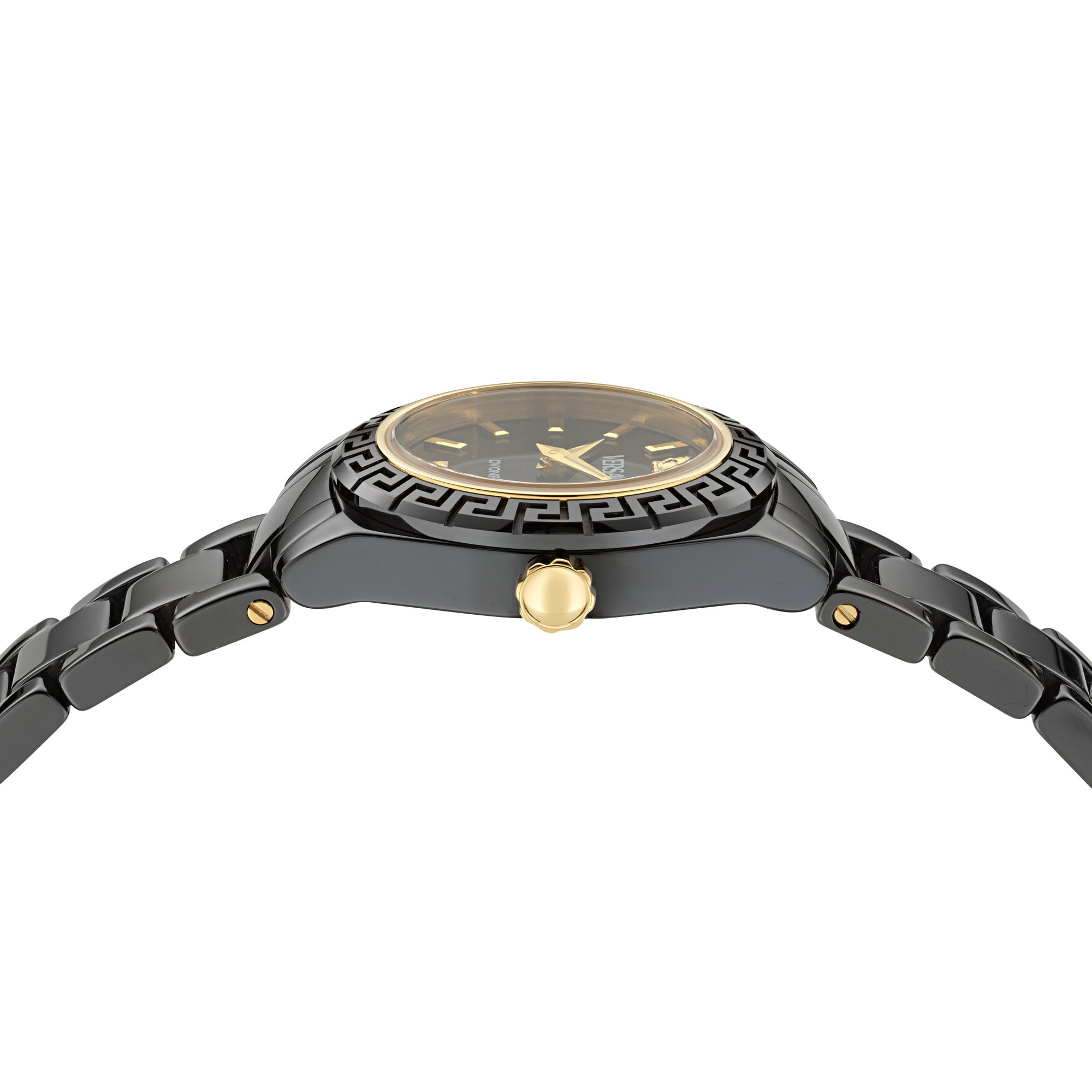 Versace Dv Black Round Dial Quartz Analog Women Watch Watch Versace