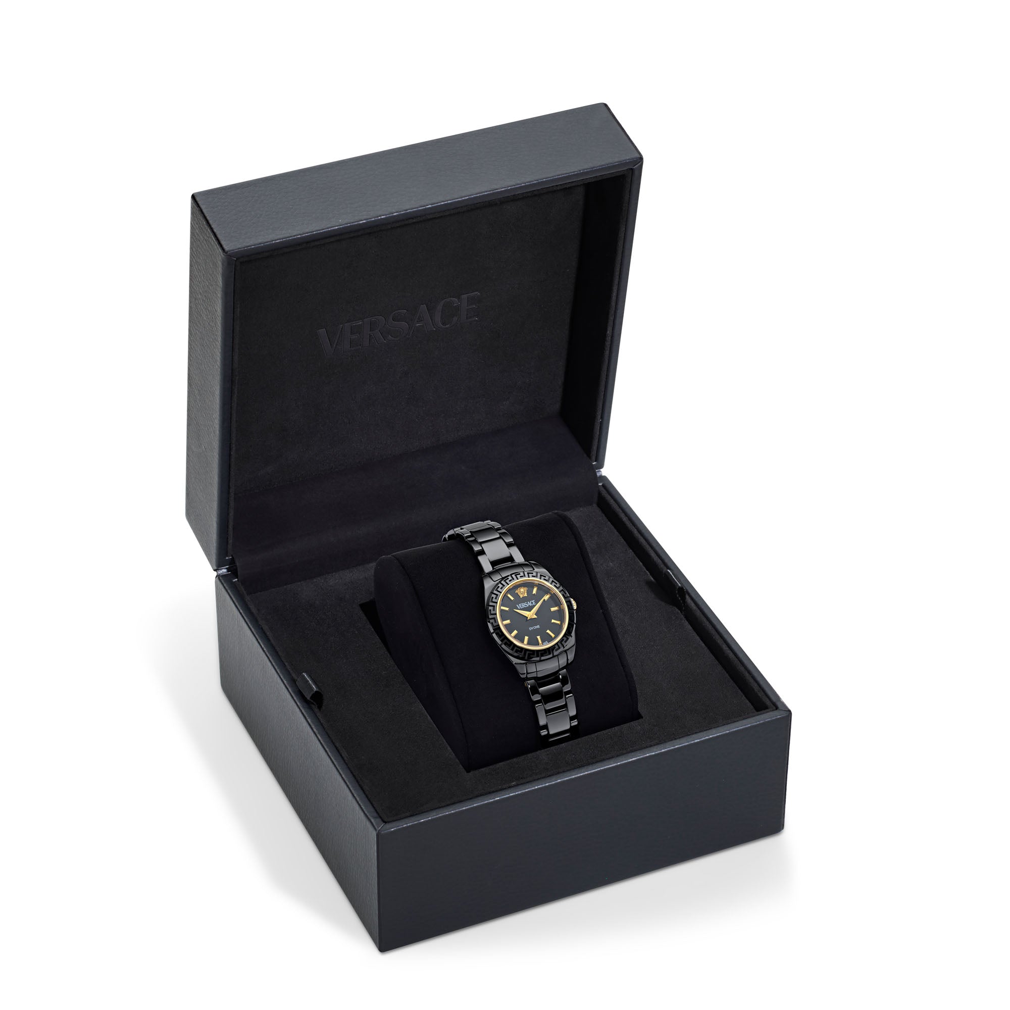 Versace Dv Black Round Dial Quartz Analog Women Watch