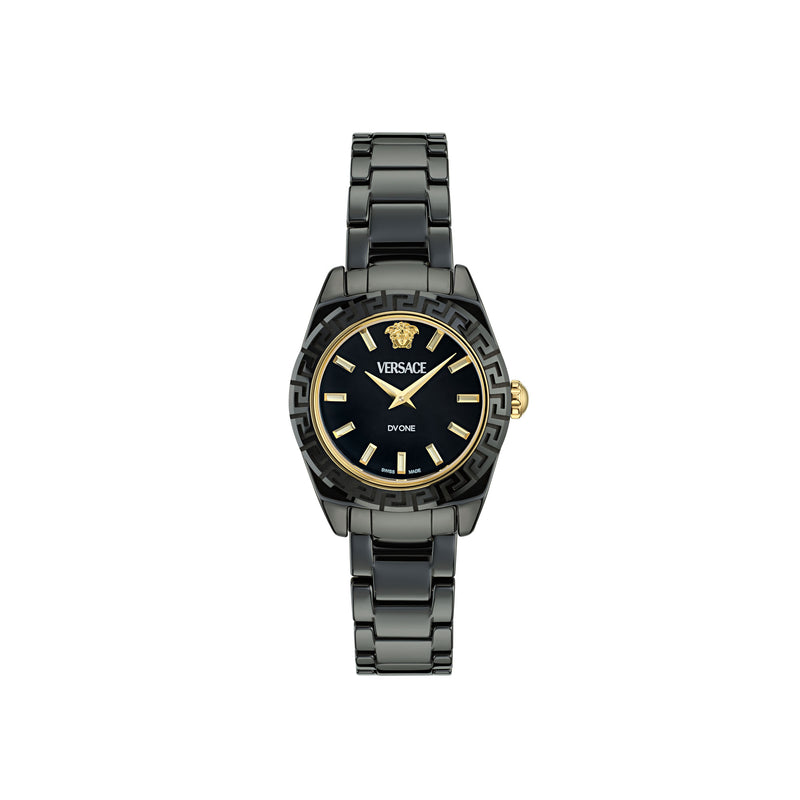 Versace Dv Black Round Dial Quartz Analog Women Watch Watch Versace