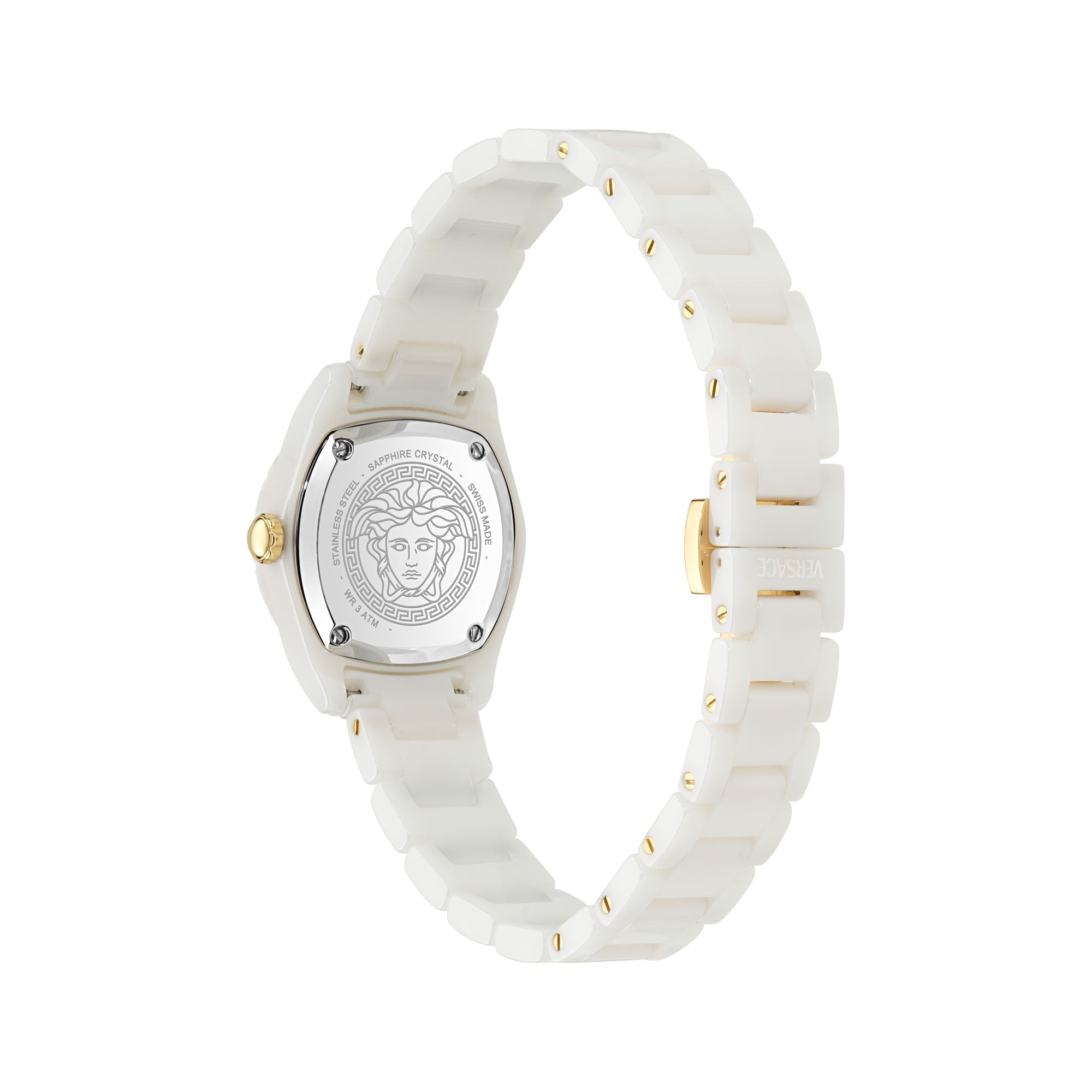 Versace Dv White Round Dial Quartz Analog Women Watch Watch Versace