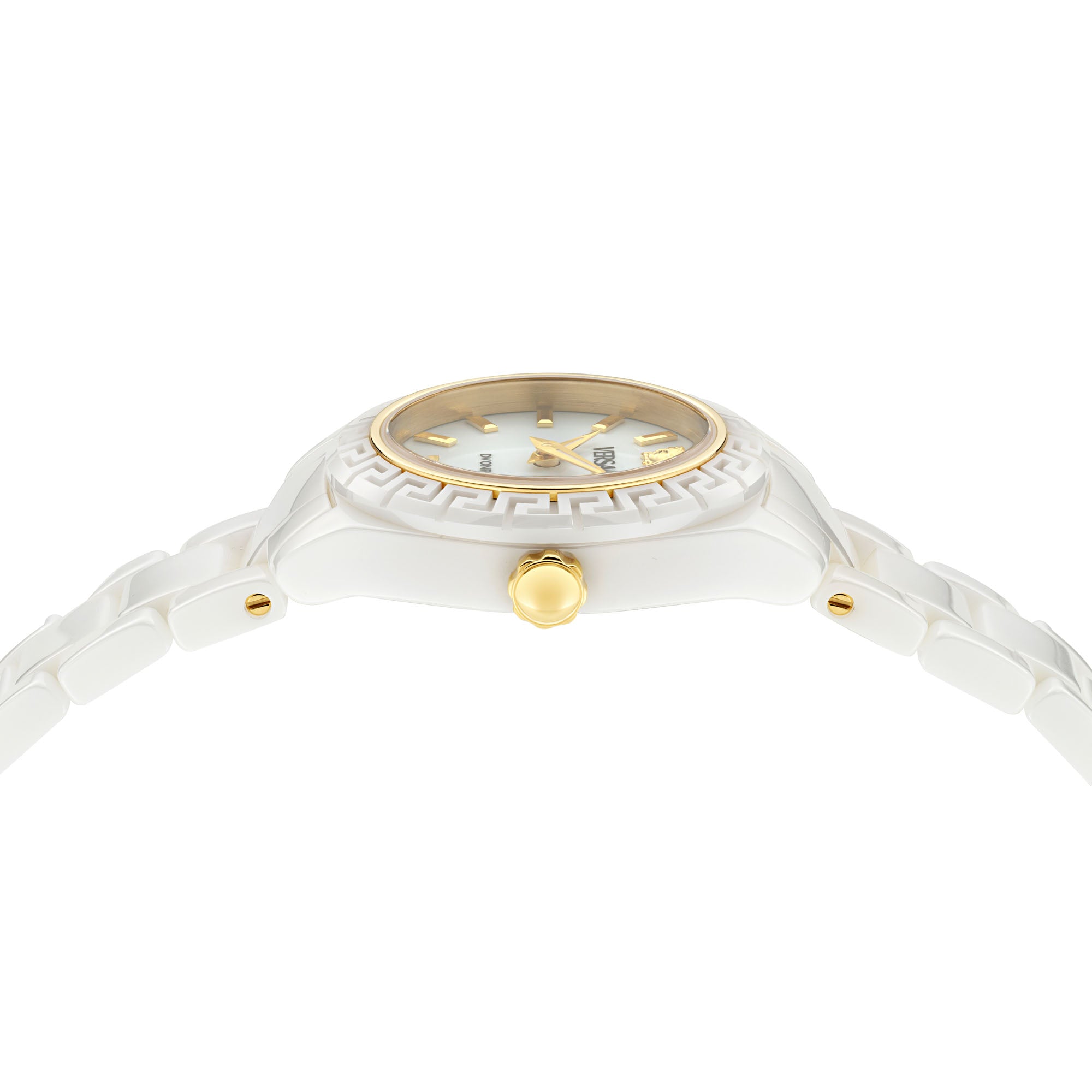 Versace Dv White Round Dial Quartz Analog Women Watch Watch Versace