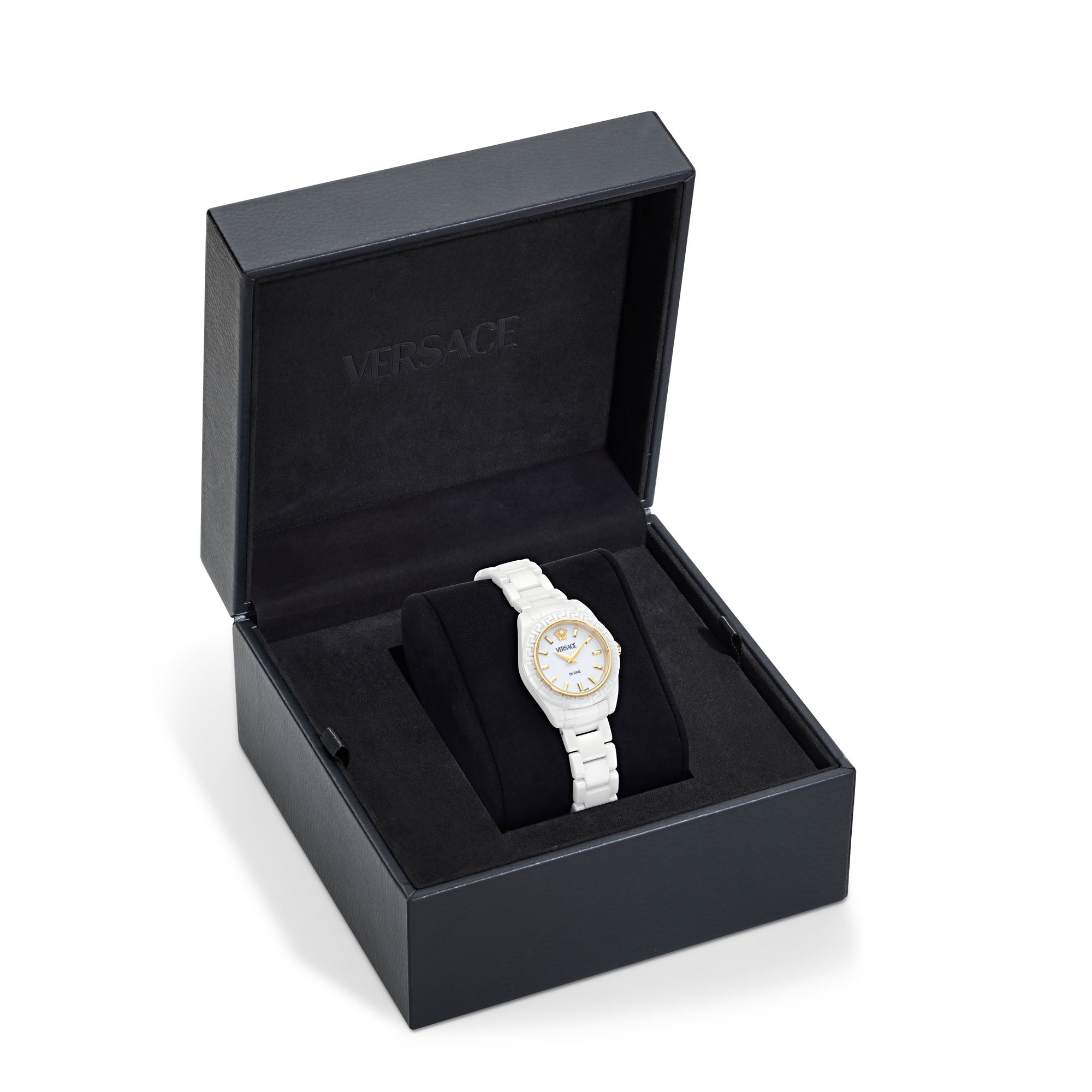 Versace Dv White Round Dial Quartz Analog Women Watch Watch Versace