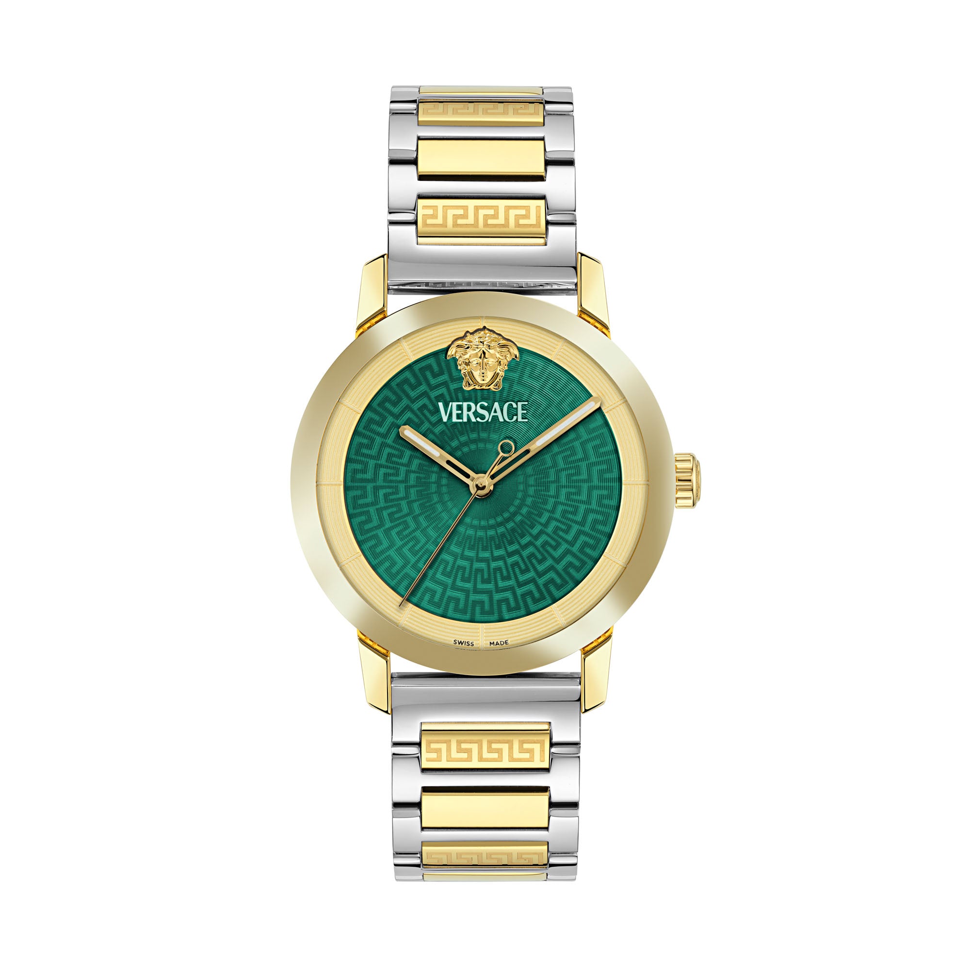 Versace V Helix Green Round Dial Quartz Analog Men Watch
