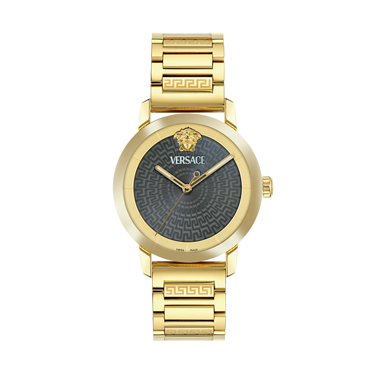 Versace V Helix Black Round Dial Quartz Analog Men Watch