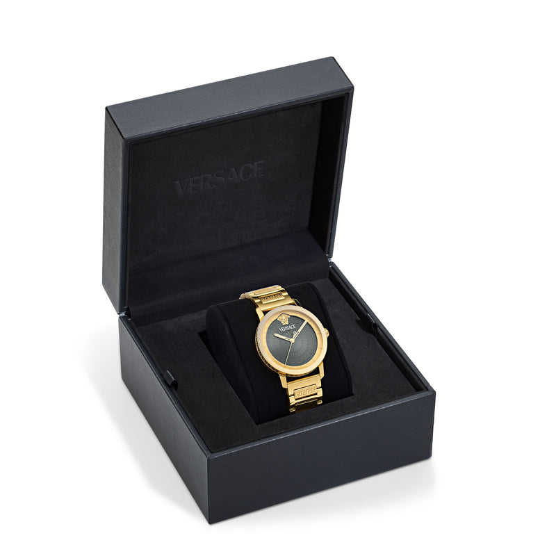Versace V Helix Black Round Dial Quartz Analog Men Watch Watch Versace