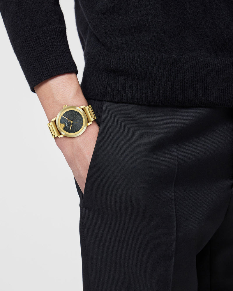 Versace V Helix Black Round Dial Quartz Analog Men Watch Watch Versace
