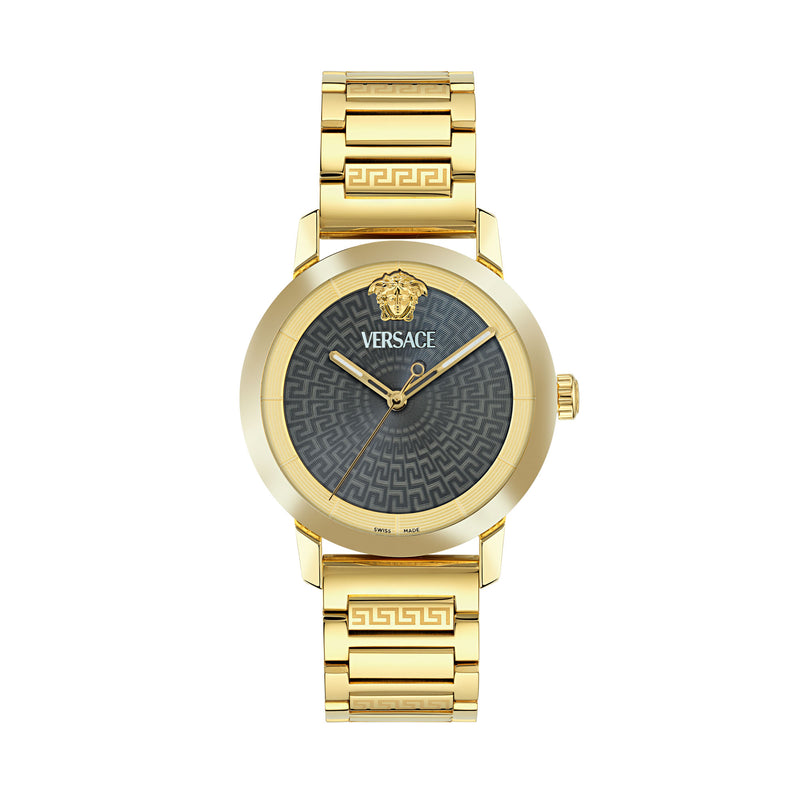 Versace V Helix Black Round Dial Quartz Analog Men Watch Watch Versace