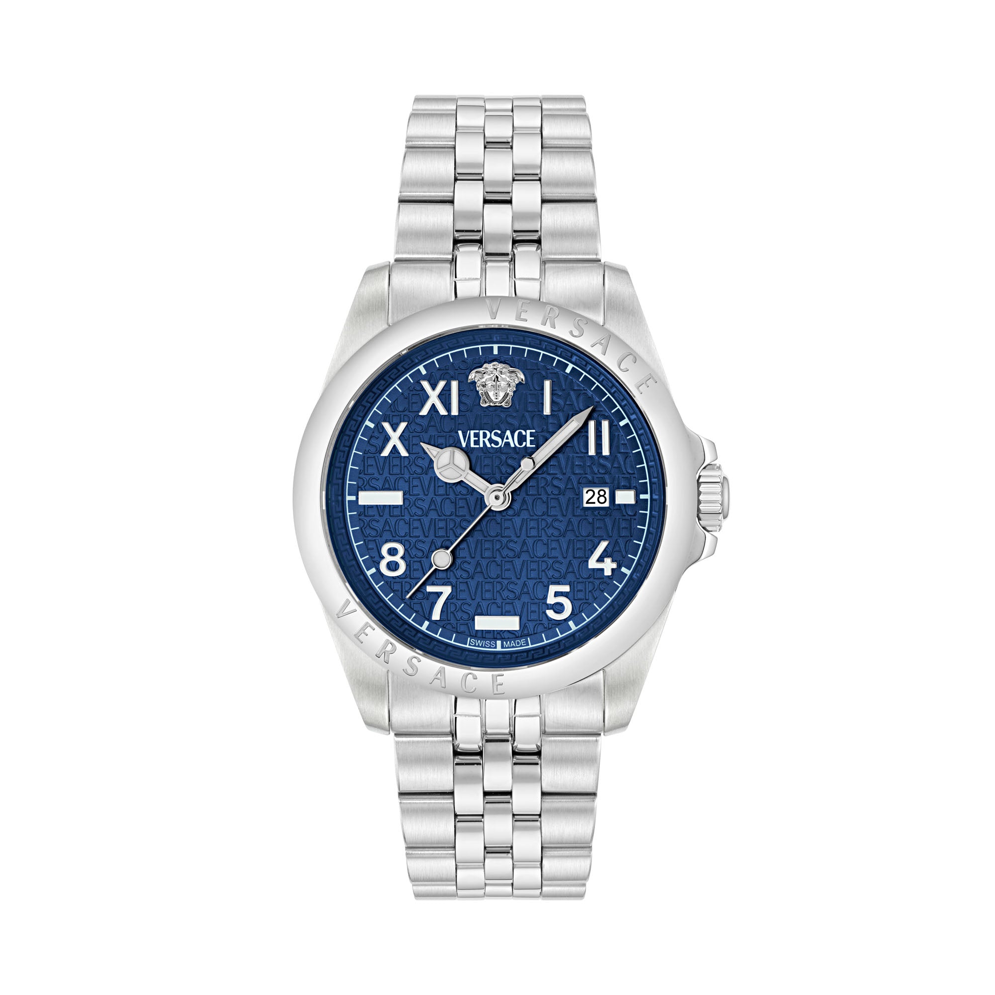 Versace Anteo Blue Round Dial Quartz Analog Men Watch