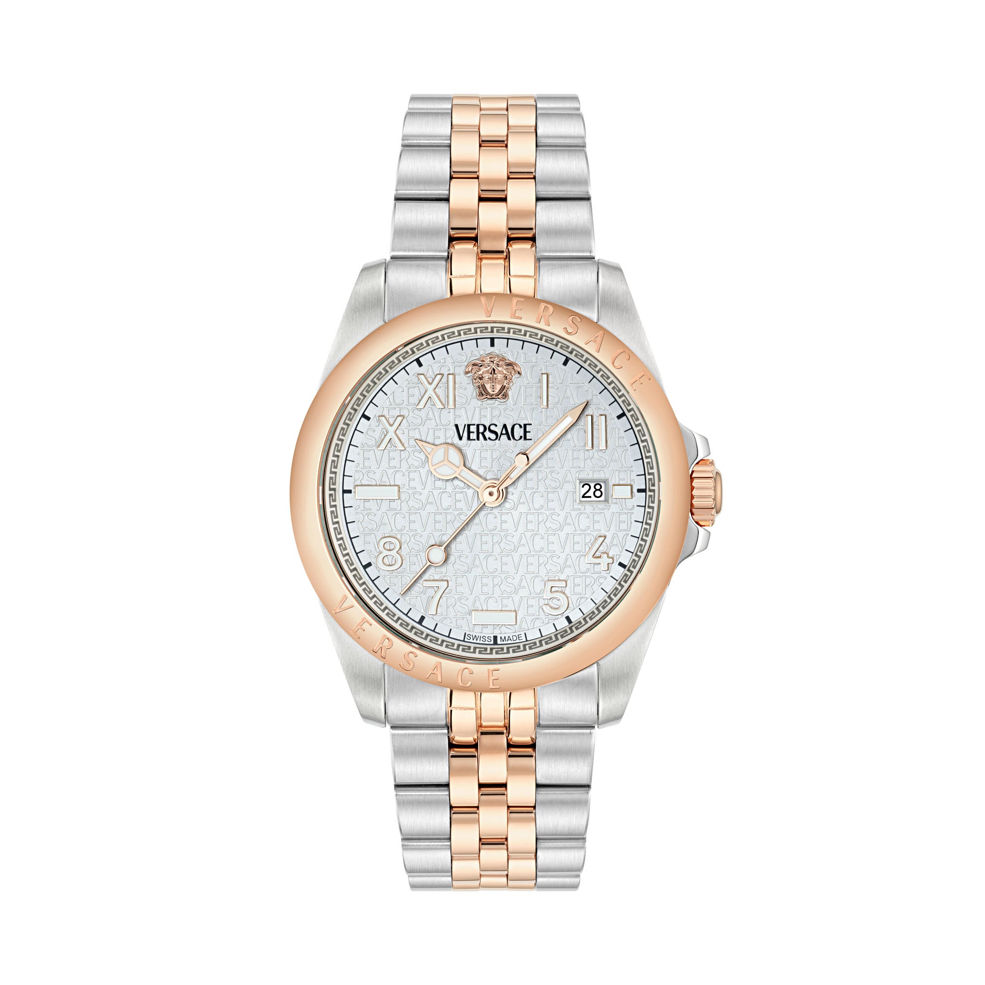 Versace Anteo White Round Dial Quartz Analog Men Watch Watch Versace