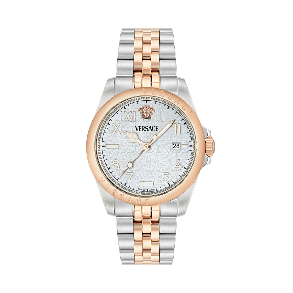Versace Anteo White Round Dial Quartz Analog Men Watch