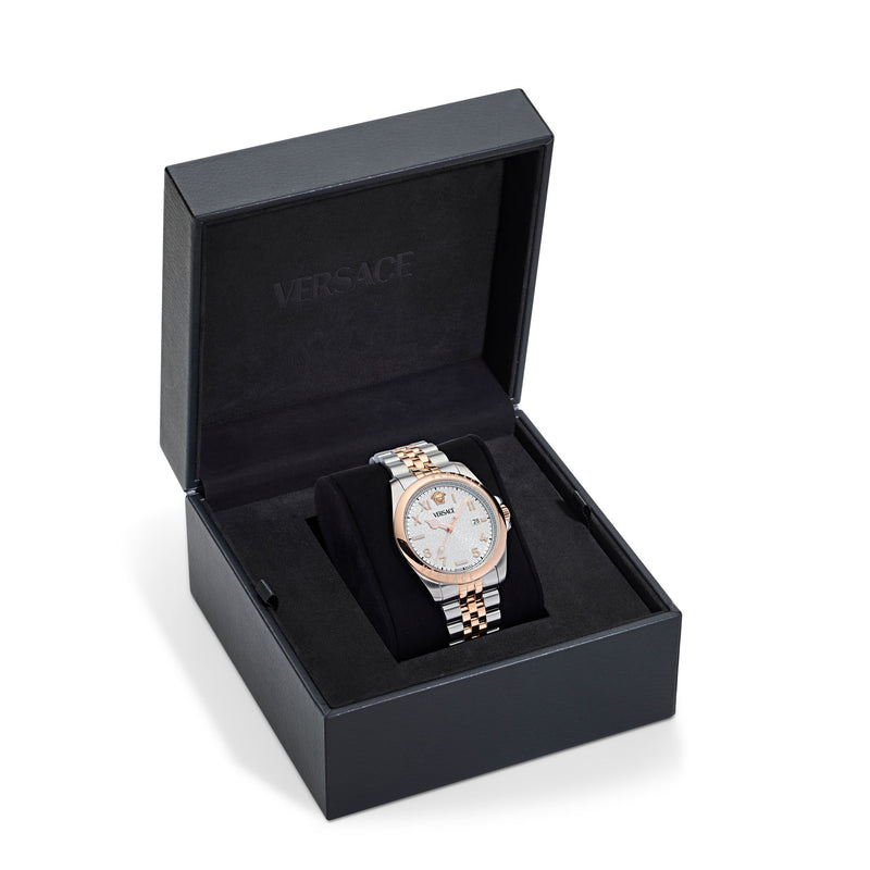 Versace Anteo White Round Dial Quartz Analog Men Watch Watch Versace