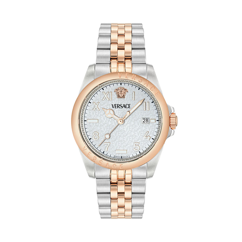 Versace Anteo White Round Dial Quartz Analog Men Watch Watch Versace