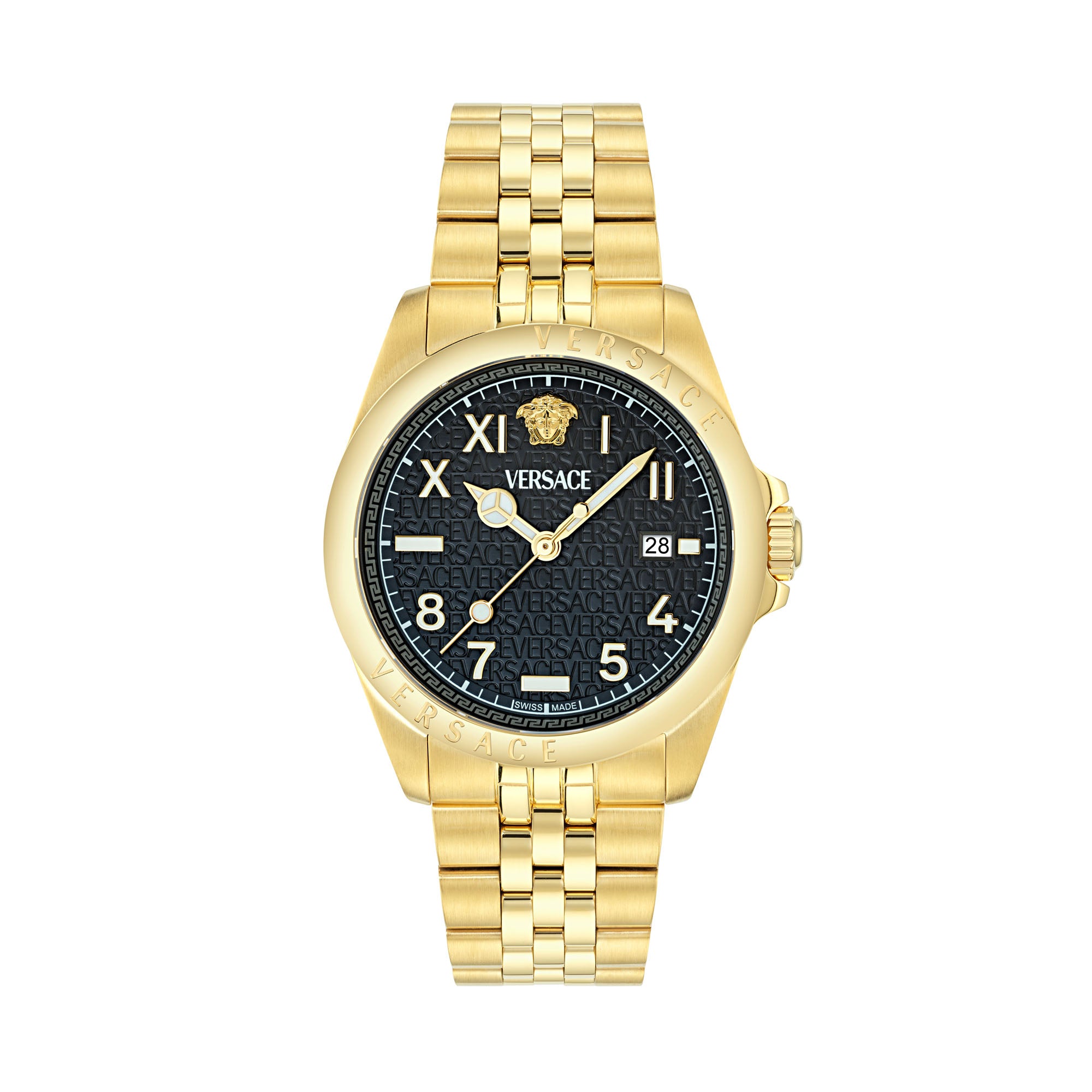 Versace Anteo Black Round Dial Quartz Analog Men Watch Watch Versace