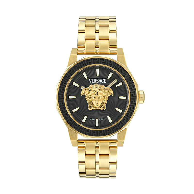 Versace Medusa Black Round Dial Quartz Analog Men Watch Watch Versace