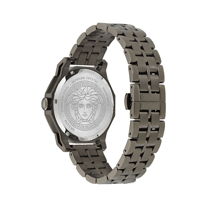 Versace Medusa Grey Round Dial Quartz Analog Men Watch Watch Versace
