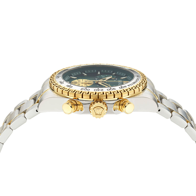 Versace Chrono X Green Round Dial Quartz Analog Men Watch Watch Versace