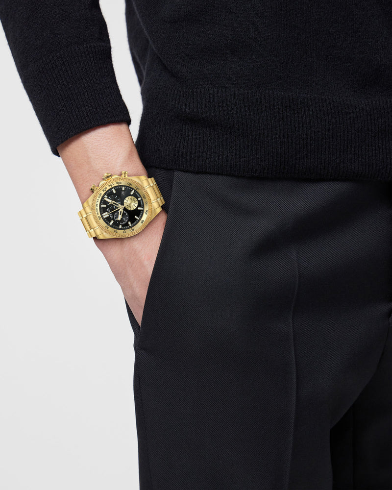 Versace Chrono X Black Round Dial Quartz Analog Men Watch Watch Versace