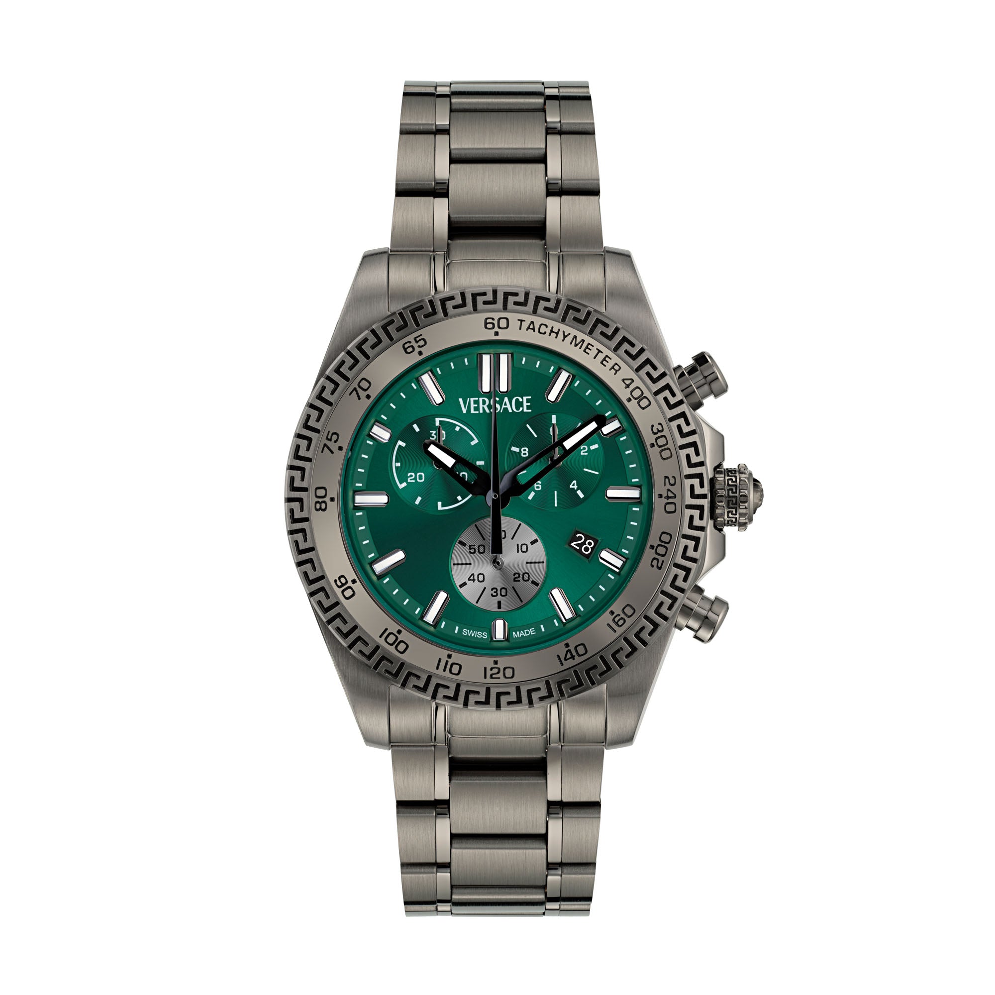 Versace Chrono X Green Round Dial Quartz Analog Men Watch Watch Versace