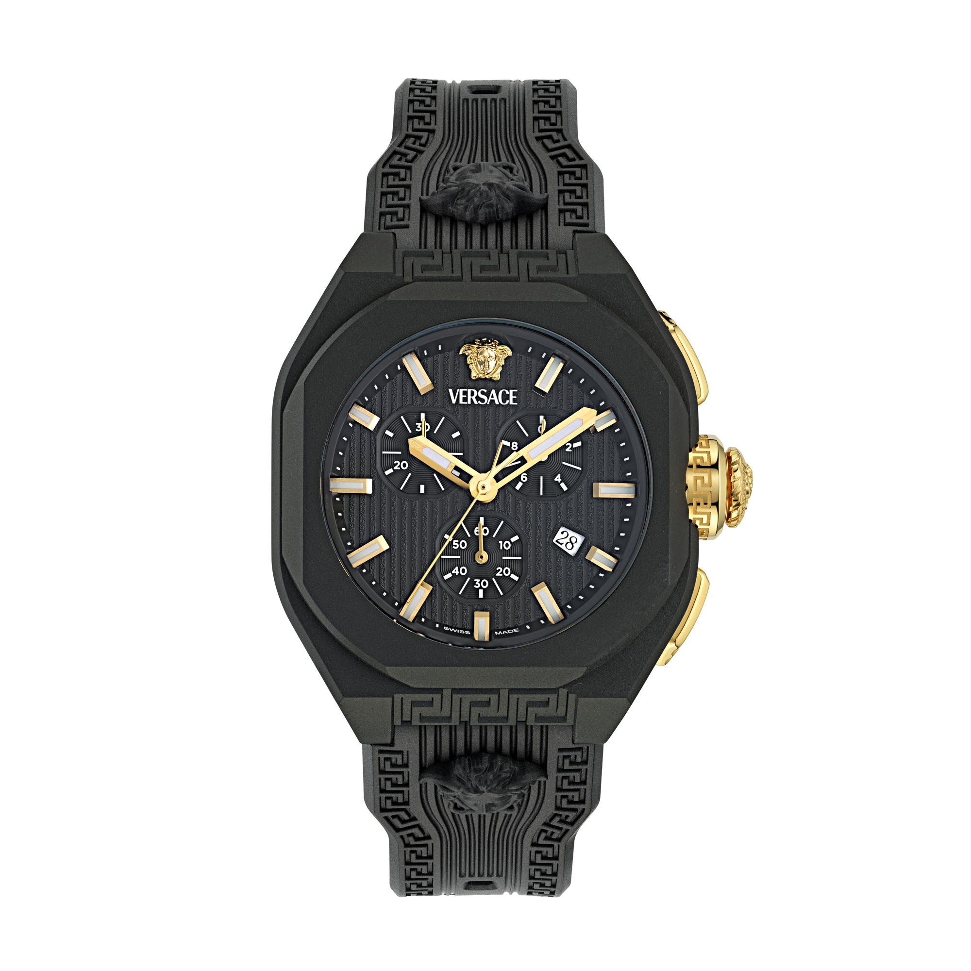 Versace V Legend Black Round Dial Quartz Analog Men Watch