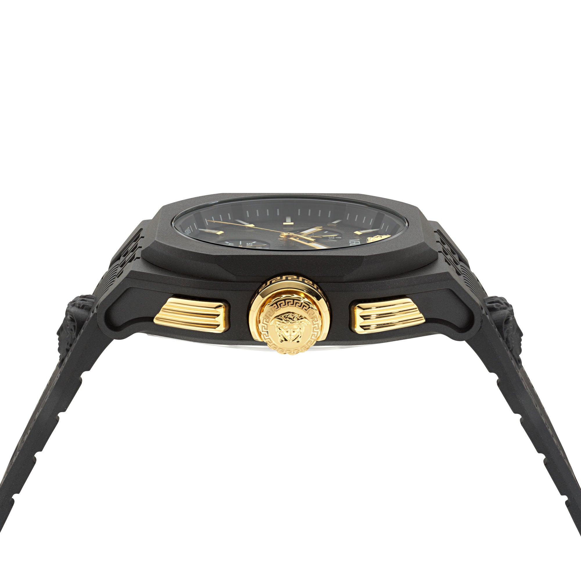 Versace V Legend Black Round Dial Quartz Analog Men Watch Watch Versace