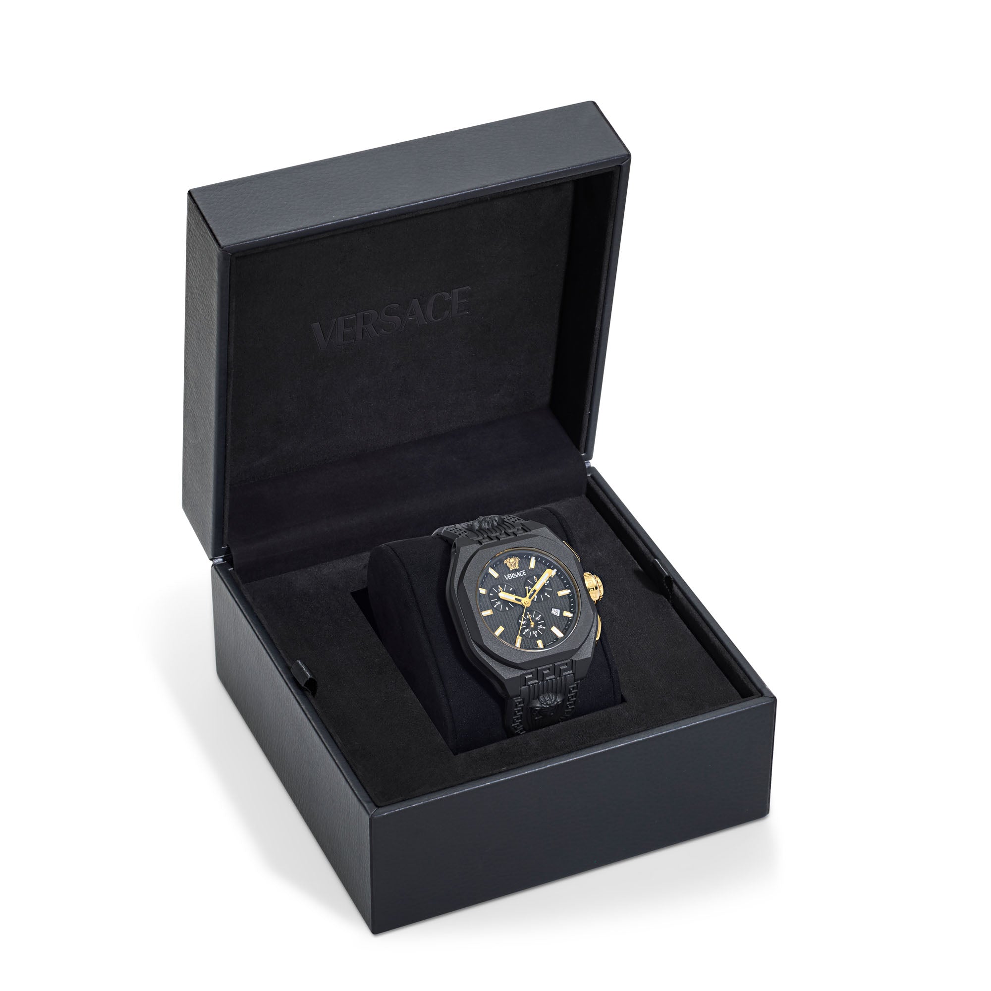 Versace V Legend Black Round Dial Quartz Analog Men Watch Watch Versace