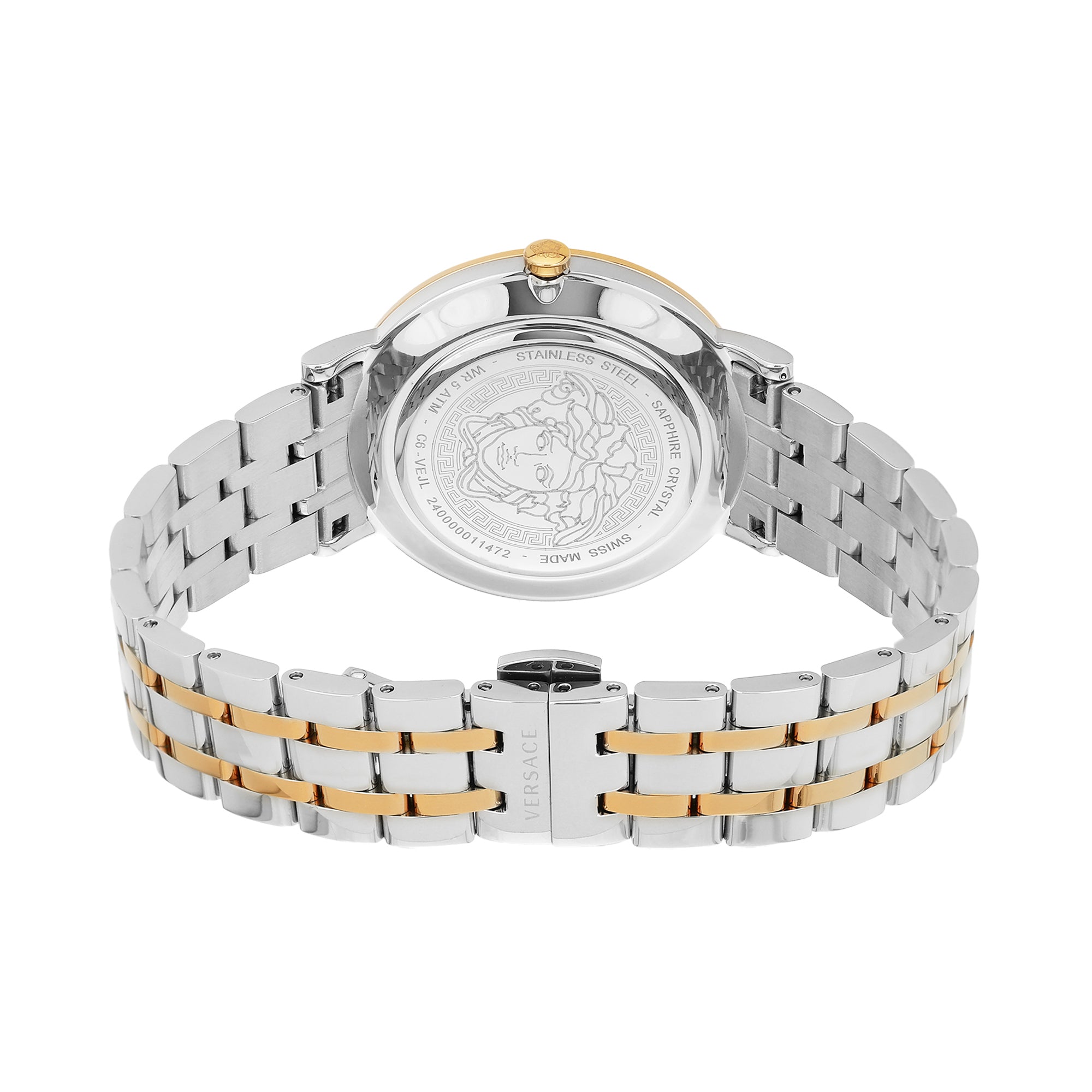 Versace V Silver Round Dial Quartz Analog Women Watch