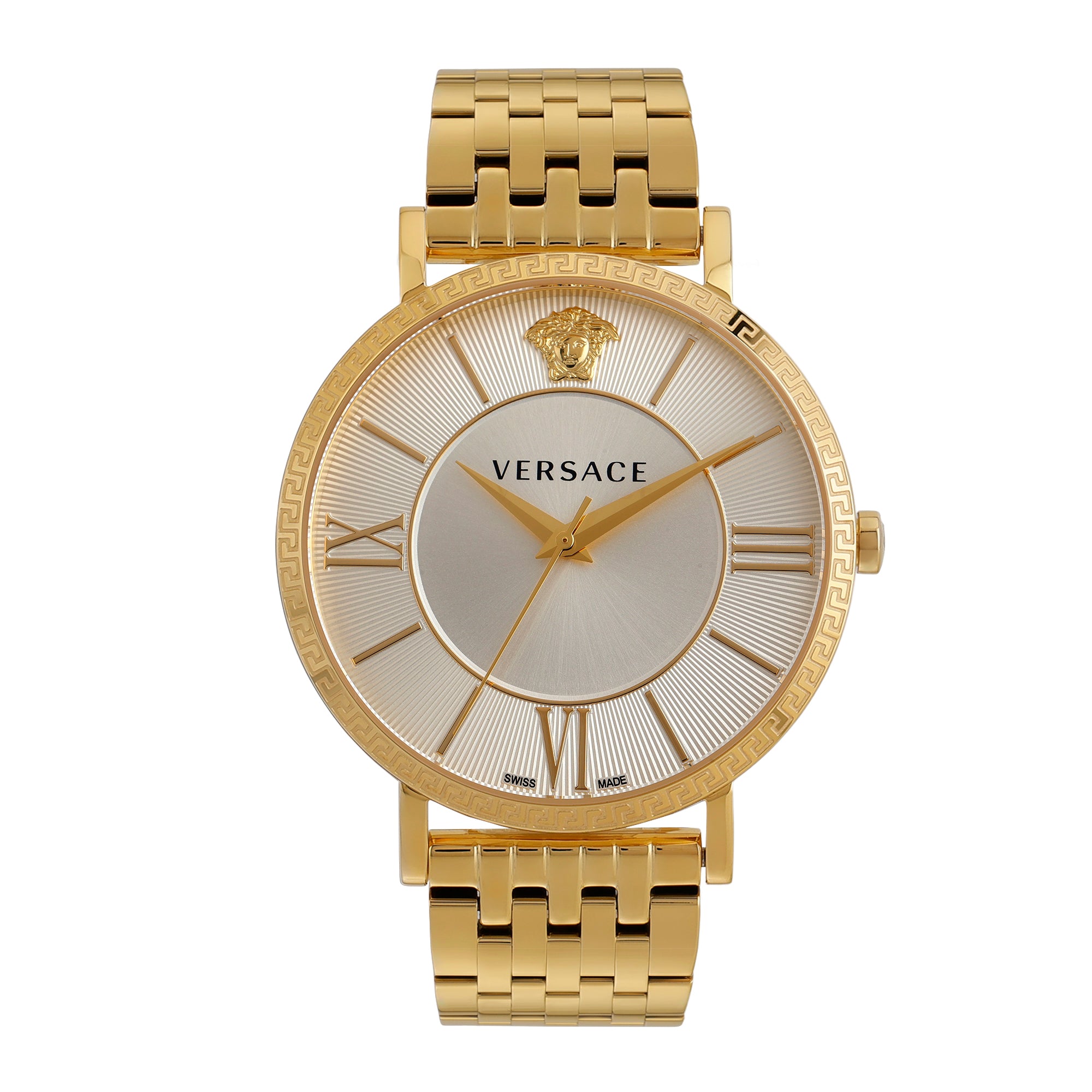 Versace White Round Dial Quartz Analog Men Watch