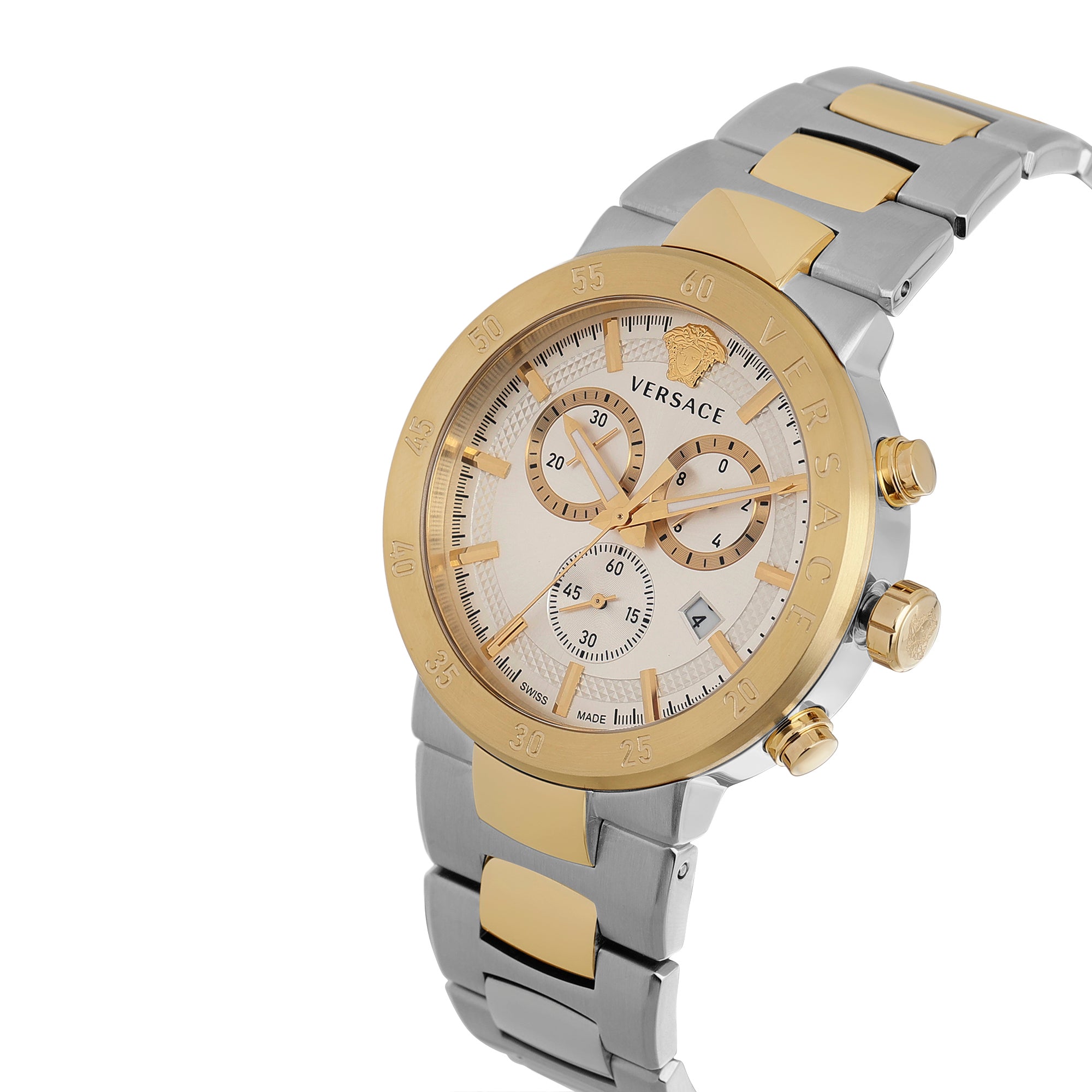 Versace White Round Dial Quartz Analog Men Watch