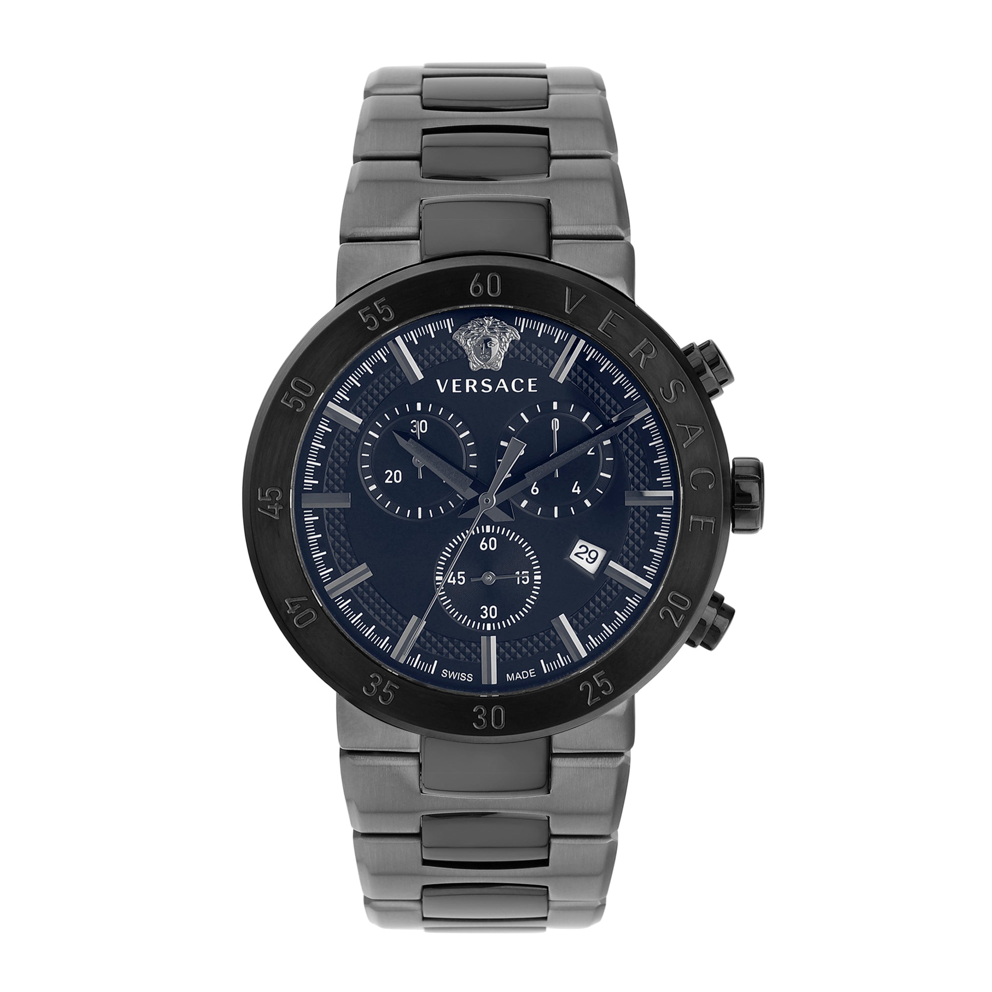 Versace Black Round Dial Quartz Analog Men Watch Watch Versace