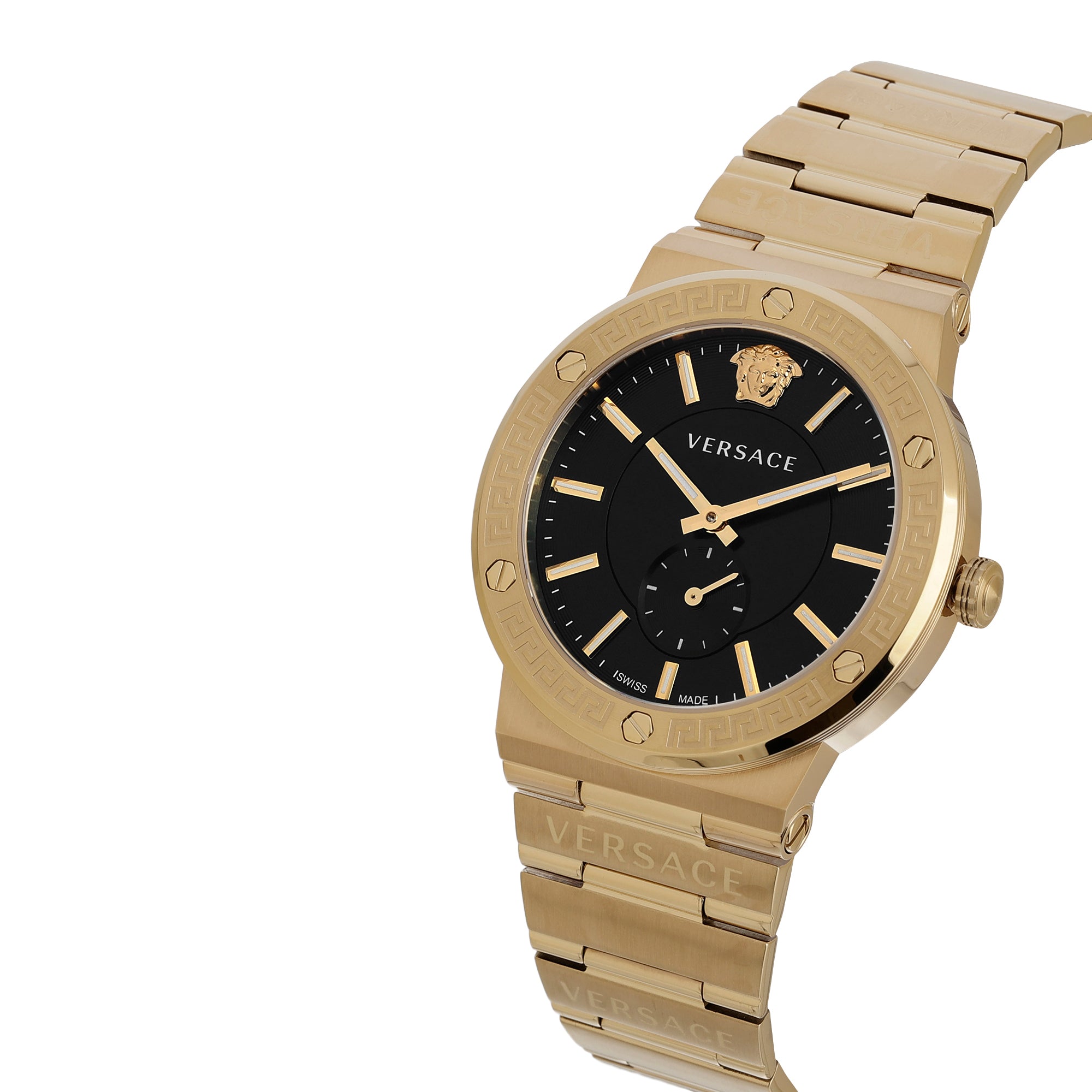 Versace Black Round Dial Quartz Analog Men Watch