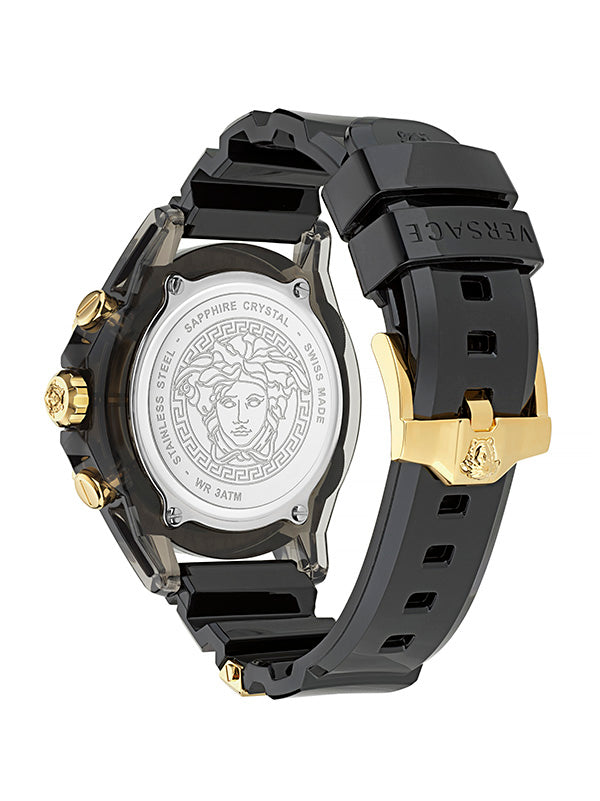 Versace Icon Active Black Round Dial Quartz Analog Unisex Watch Watch Versace