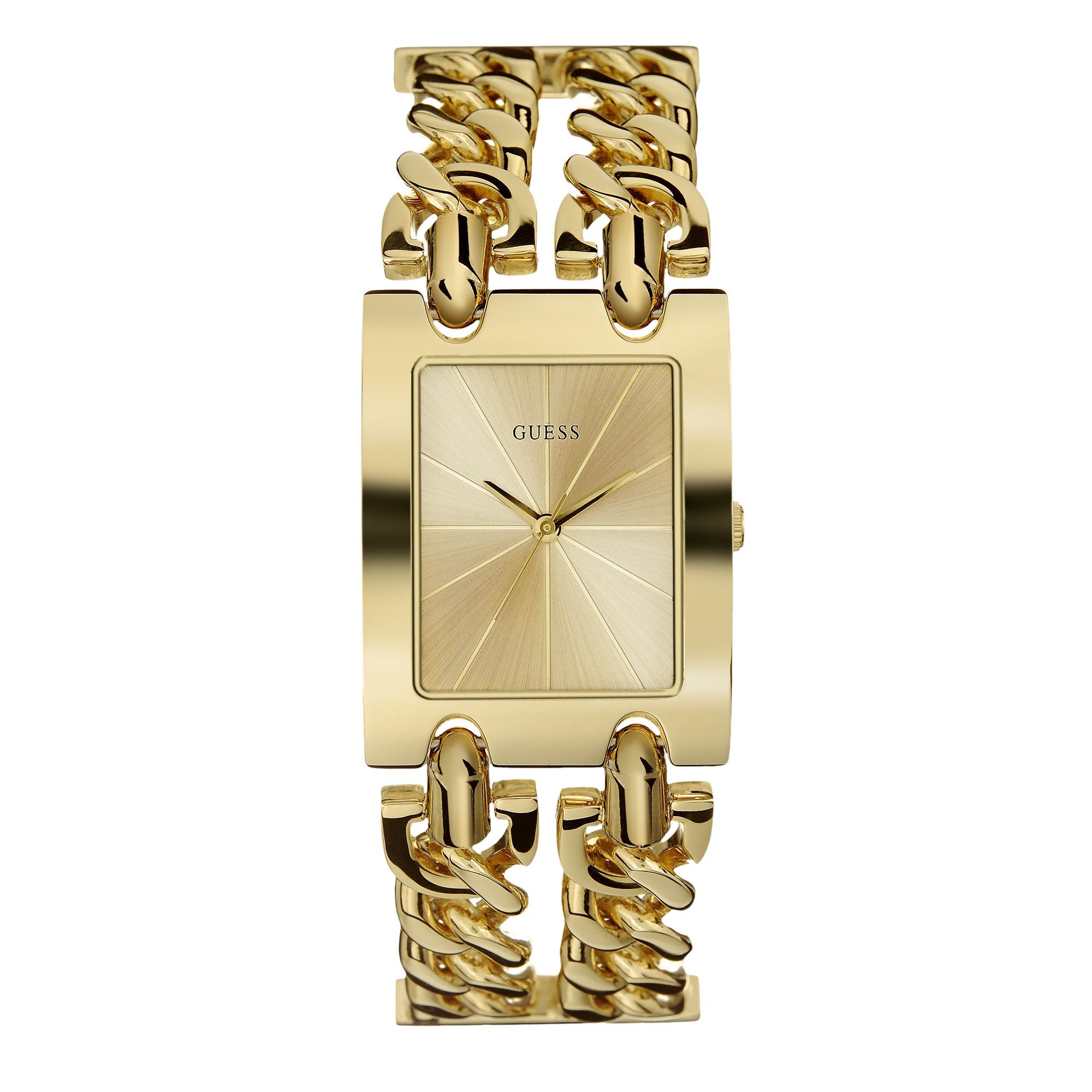 Guess Champagne Rectangle Quartz Analog Women Watch