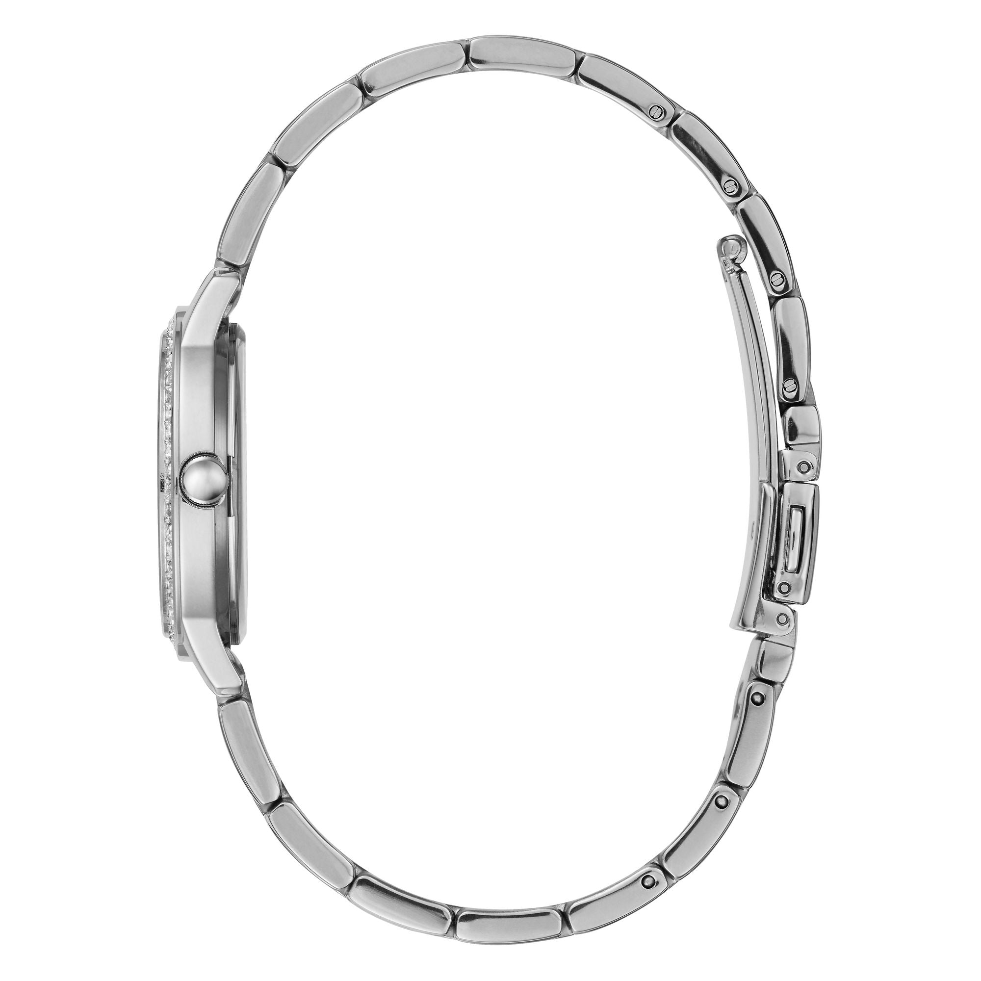 Guess Silver Round Quartz Analog Women Watch