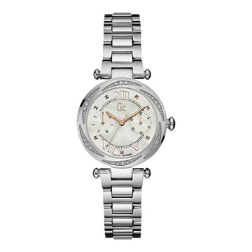 Gc Lady Chic White Round Dial Quartz Analog Women Watch - Guess Collection Watch Gc