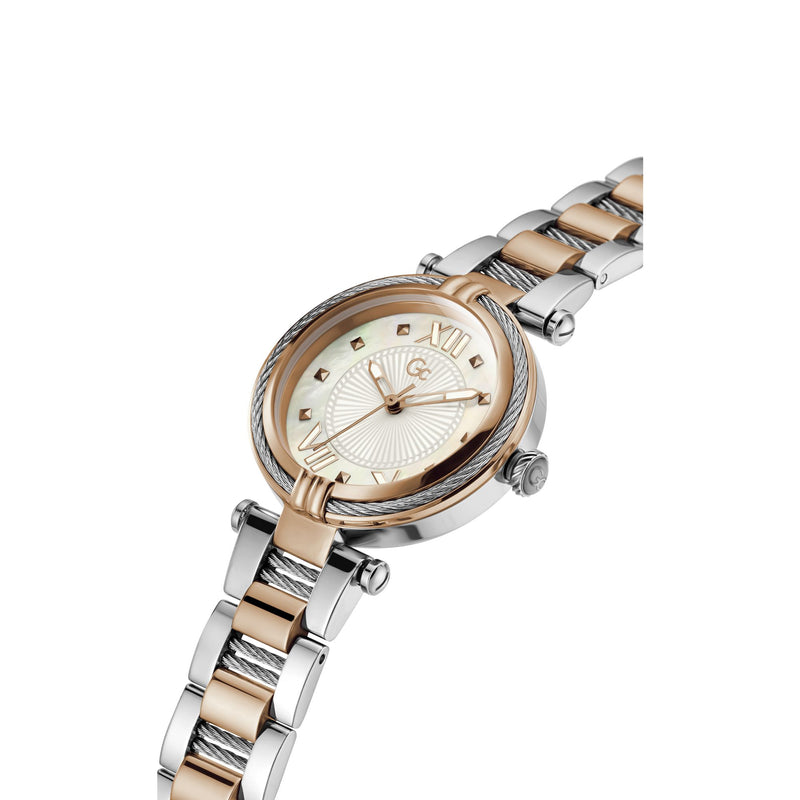 GC CableChic White Round Dial Analog Women's Watch - Y18002L1MF Watch Gc
