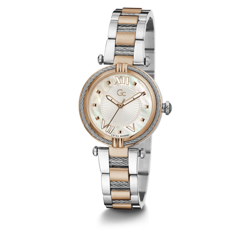 GC CableChic White Round Dial Analog Women's Watch - Y18002L1MF Watch Gc