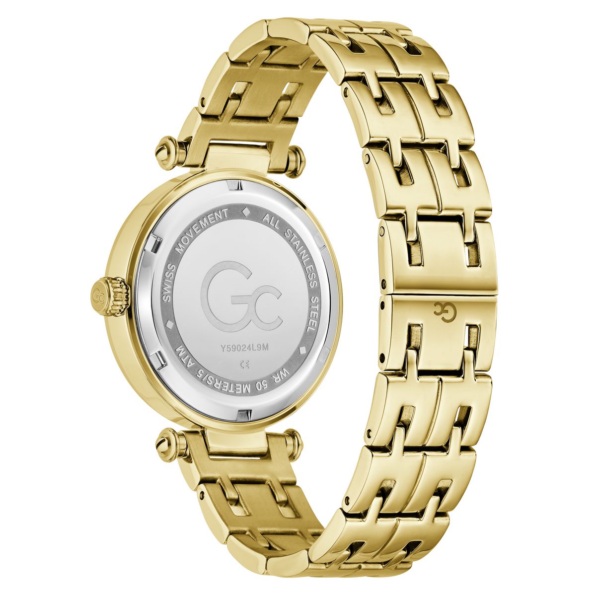 Gc Round 37mm Green Dial Analog Women Watch - Y59024L9M