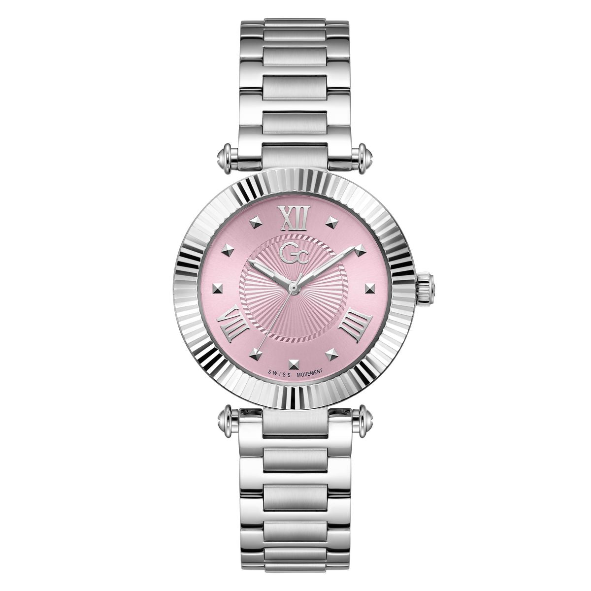 Gc Round 37mm Pink Dial Analog Women Watch - Y59026L3M