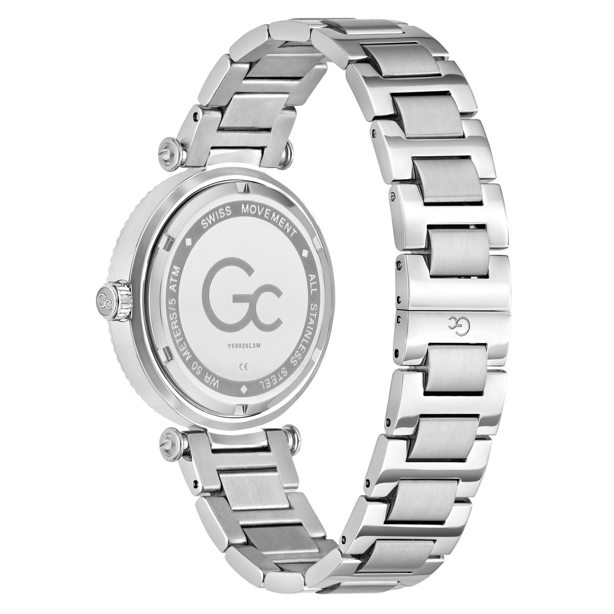 Gc Round 37mm Pink Dial Analog Women Watch - Y59026L3M