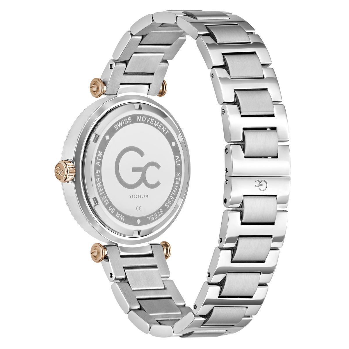 Gc Round 37mm Blue Dial Analog Women Watch - Y59028L7M
