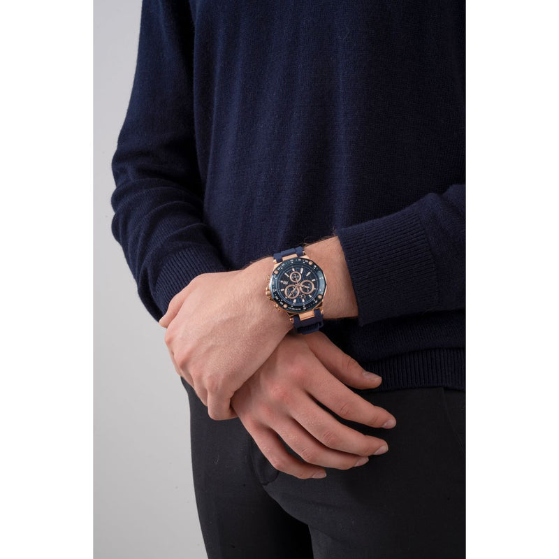Gc Sport Chic Blue Round Dial Quartz Men Watch - Guess Collection Watch Gc