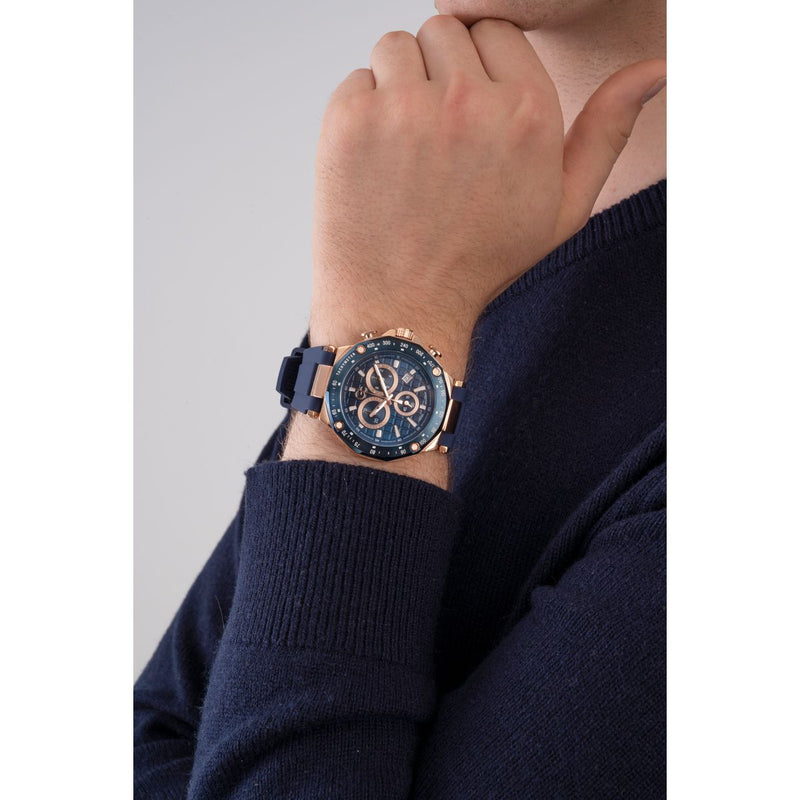 Gc Sport Chic Blue Round Dial Quartz Men Watch - Guess Collection Watch Gc