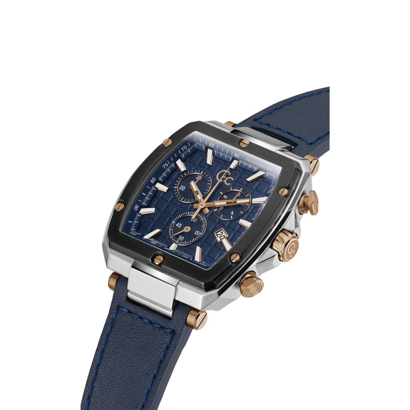 GC Spirit Tonneau Blue Round Dial Analog Men's Watch - Y83001G7MF Watch Gc