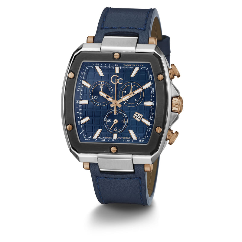 GC Spirit Tonneau Blue Round Dial Analog Men's Watch - Y83001G7MF Watch Gc