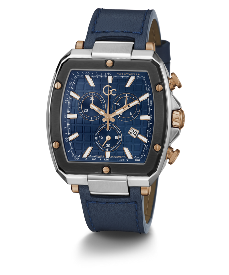 GC Spirit Tonneau Blue Round Dial Analog Men's Watch - Y83001G7MF Watch Gc