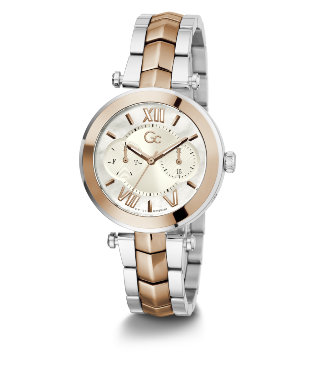 Gc Sport Chic Silver Round Dial Quartz Women Watch - Guess Collection