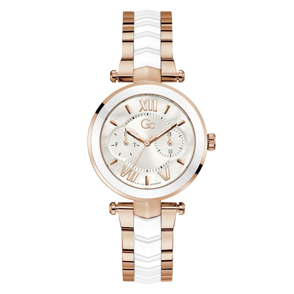 Gc Sport Chic Rose gold Round Dial Quartz Women Watch Guess Collecti Y92005L1MF At JUST WATCHES